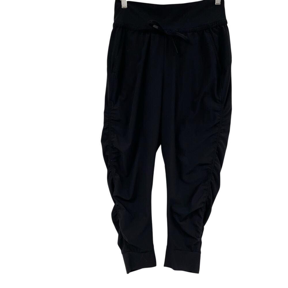 Athleta Black Ruched Jogger Track Pants Leggings Womens 2 Casual Gorpcore